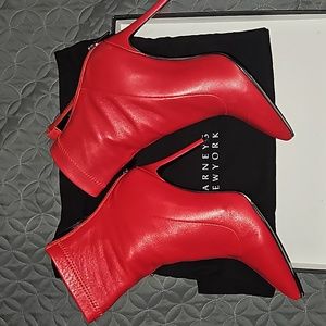 Red stilletoe boots